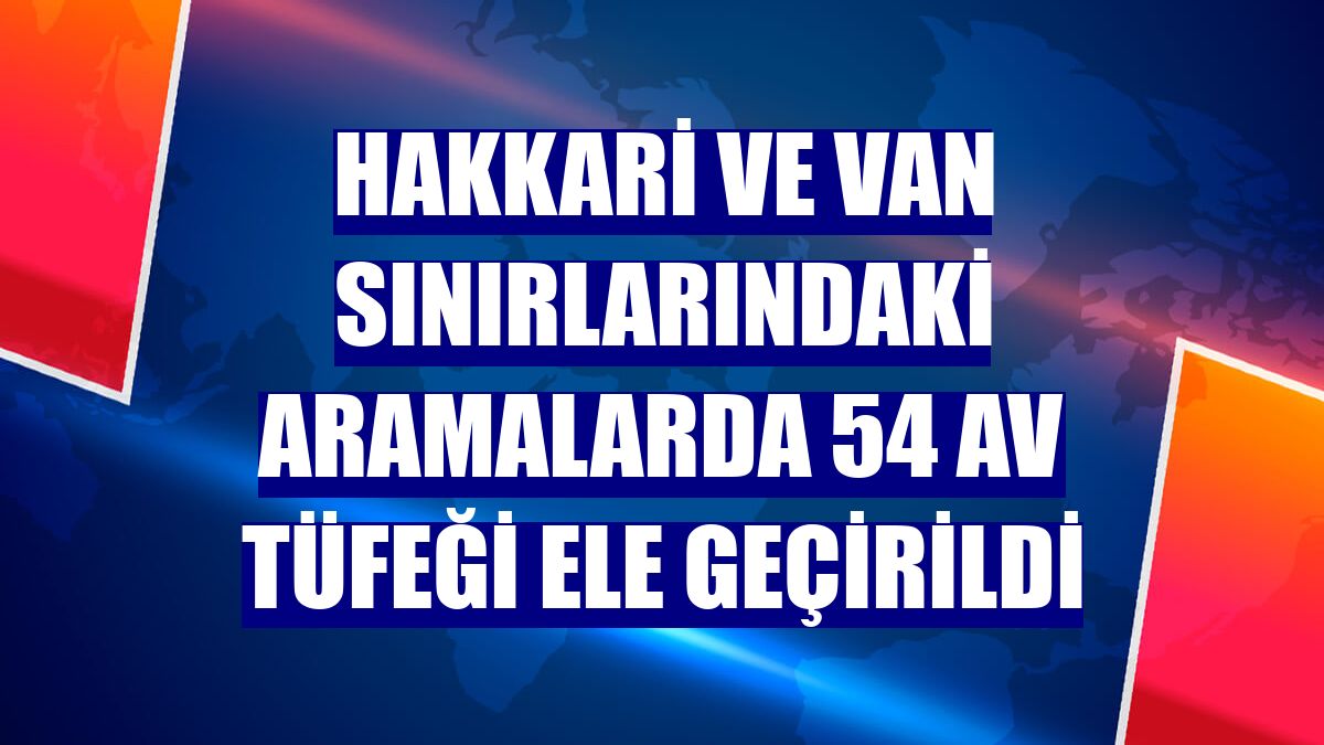 Hakkari ve Van sınırlarındaki aramalarda 54 av tüfeği ele geçirildi