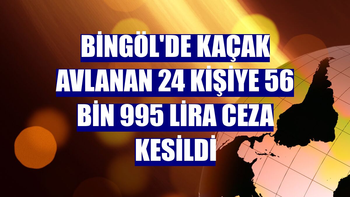 Bingöl'de kaçak avlanan 24 kişiye 56 bin 995 lira ceza kesildi