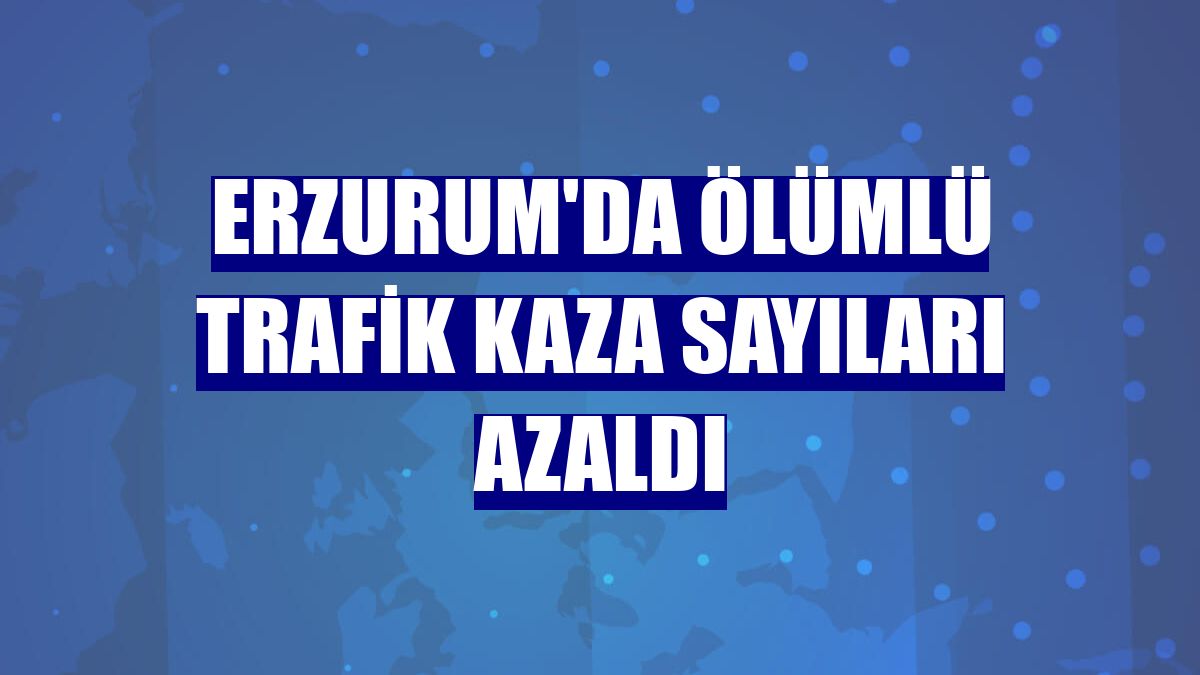 Erzurum'da ölümlü trafik kaza sayıları azaldı
