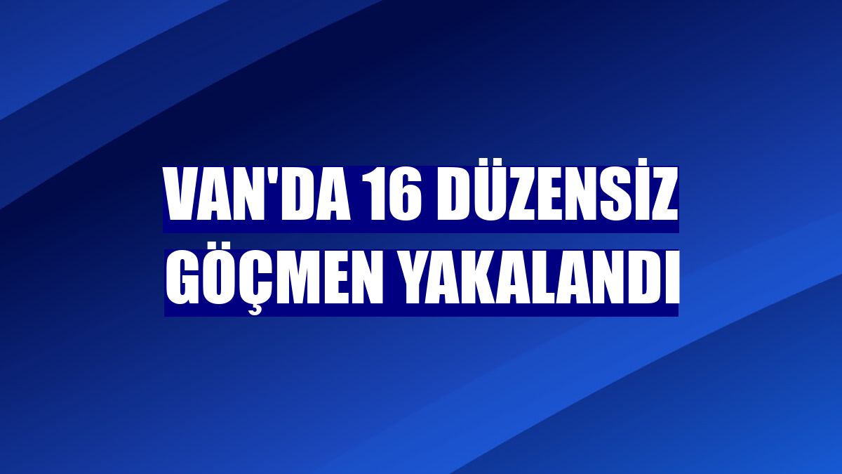 Van'da 16 düzensiz göçmen yakalandı