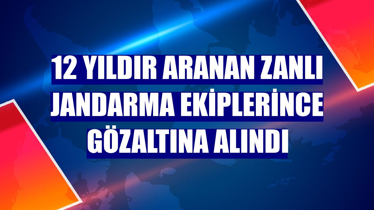 12 yıldır aranan zanlı jandarma ekiplerince gözaltına alındı