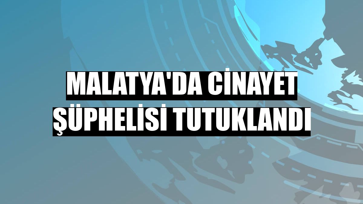 Malatya'da cinayet şüphelisi tutuklandı