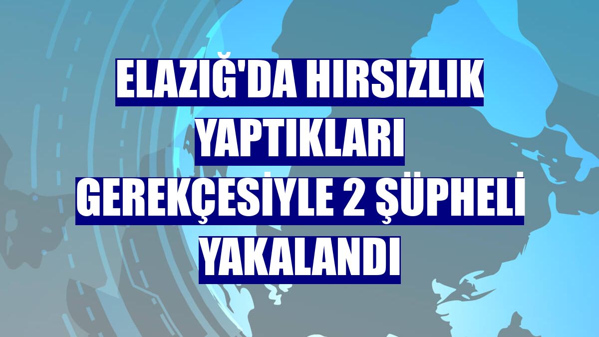 Elazığ'da hırsızlık yaptıkları gerekçesiyle 2 şüpheli yakalandı