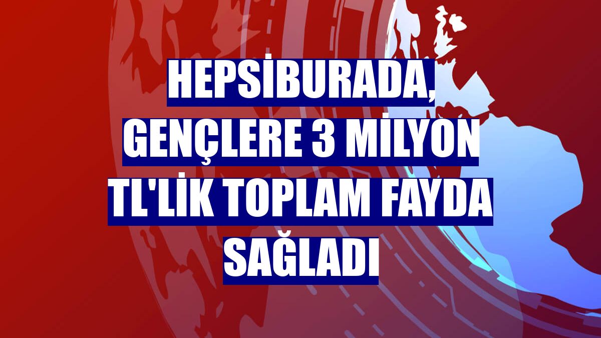 Hepsiburada, gençlere 3 milyon TL'lik toplam fayda sağladı