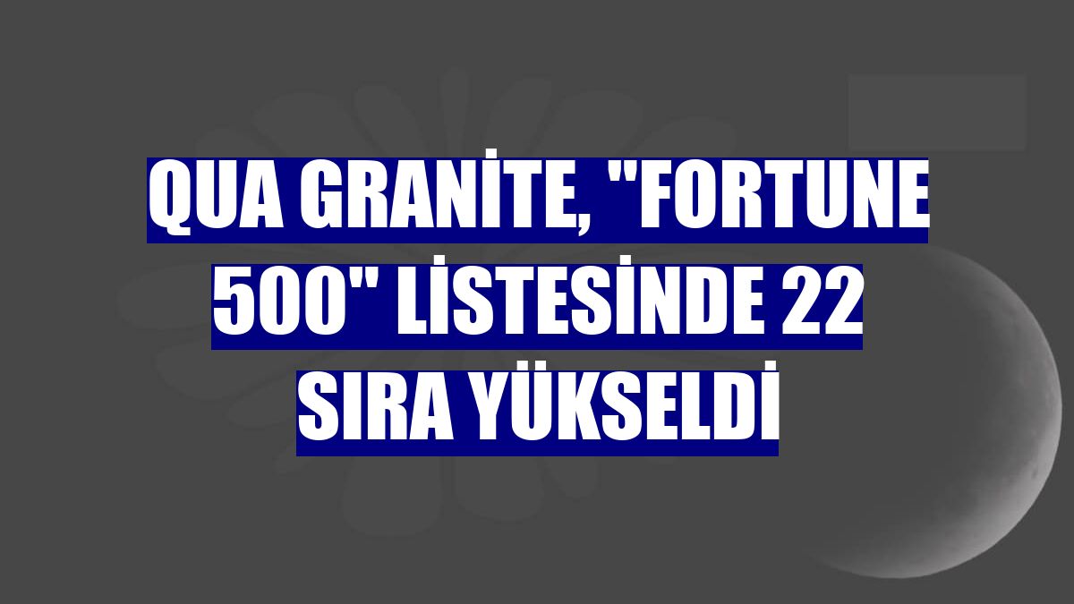QUA Granite, "Fortune 500" listesinde 22 sıra yükseldi