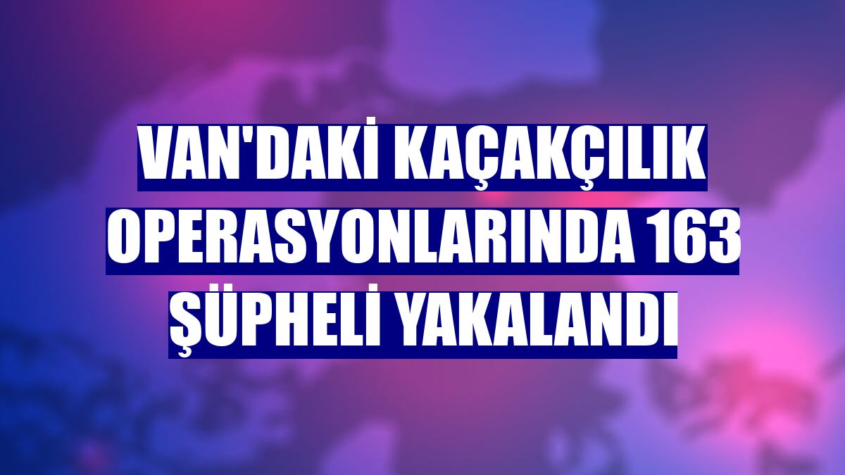 Van'daki kaçakçılık operasyonlarında 163 şüpheli yakalandı