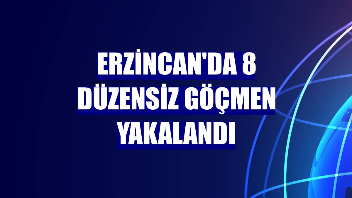 Erzincan'da 8 düzensiz göçmen yakalandı