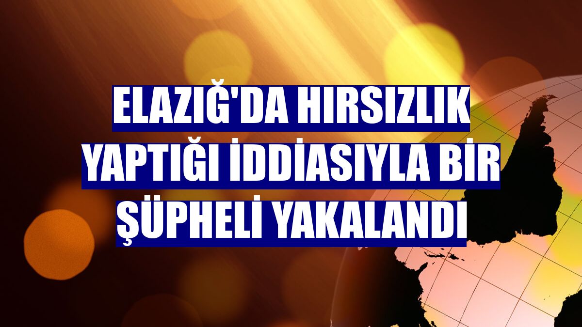 Elazığ'da hırsızlık yaptığı iddiasıyla bir şüpheli yakalandı