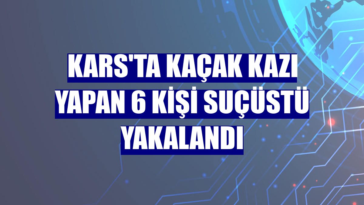 Kars'ta kaçak kazı yapan 6 kişi suçüstü yakalandı