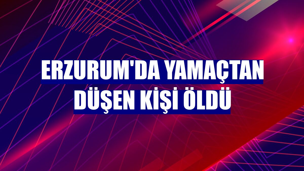 Erzurum'da yamaçtan düşen kişi öldü