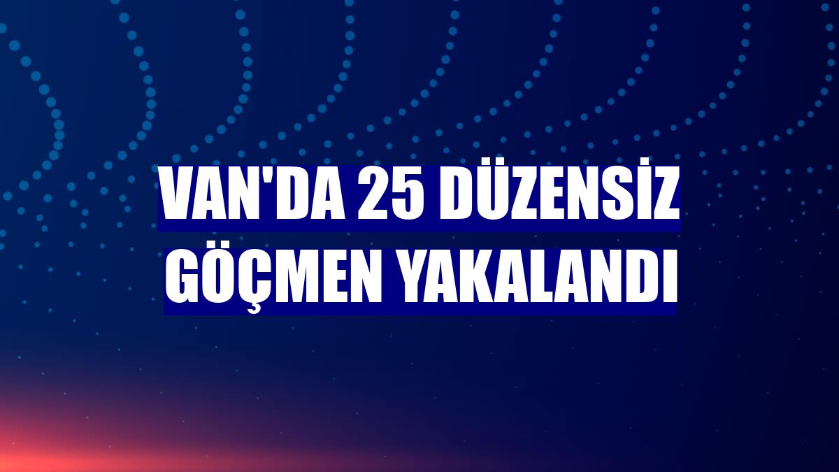 Van'da 25 düzensiz göçmen yakalandı