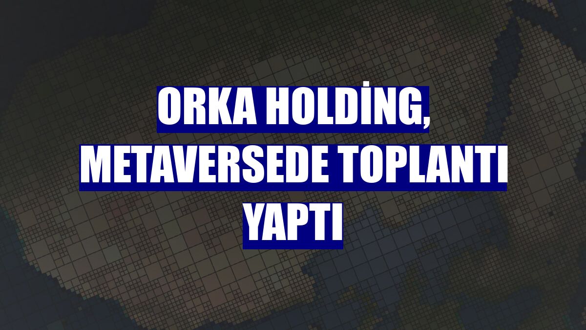 Orka Holding, metaversede toplantı yaptı