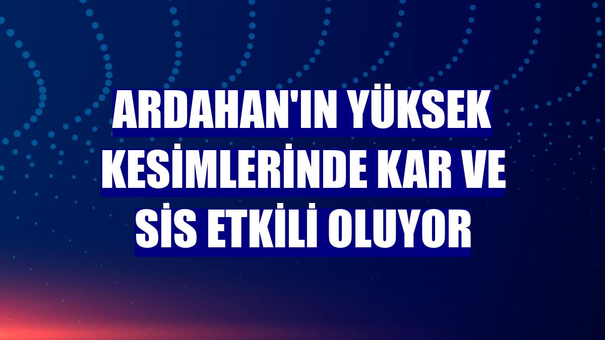 Ardahan'ın yüksek kesimlerinde kar ve sis etkili oluyor