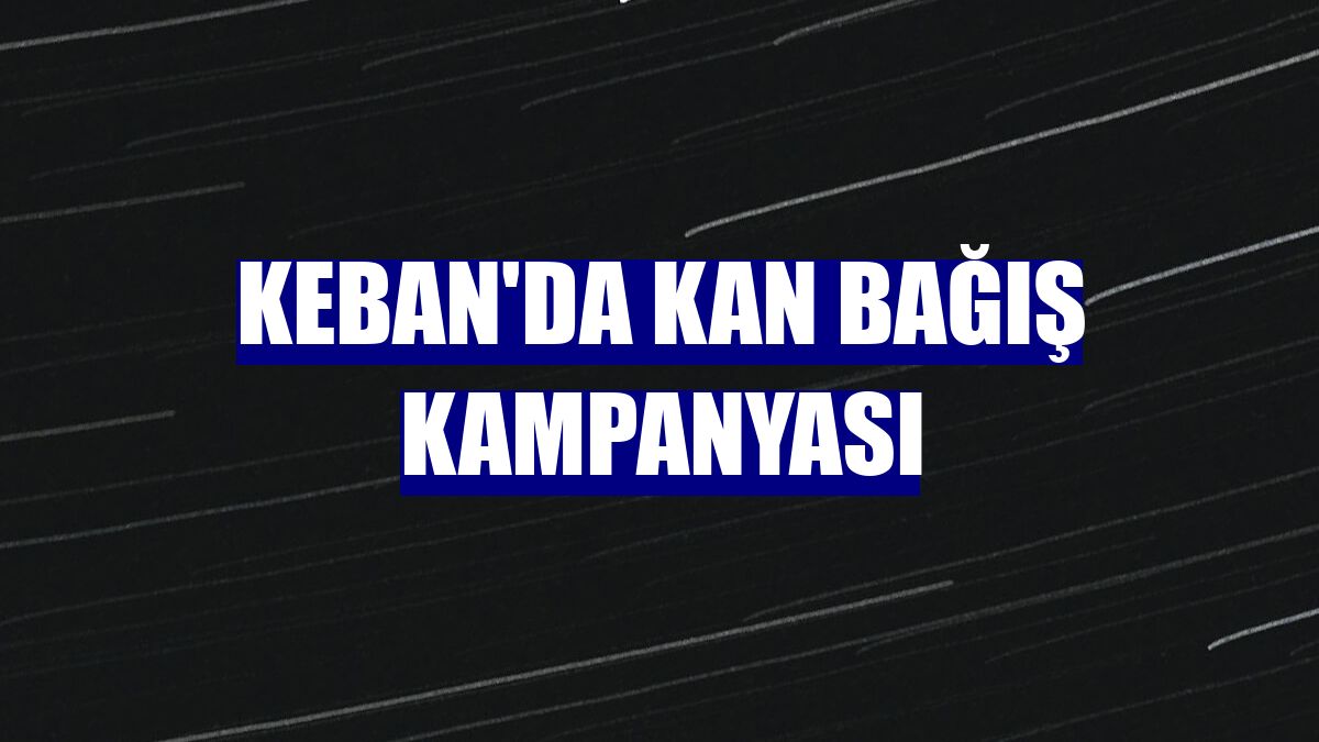 Keban'da kan bağış kampanyası