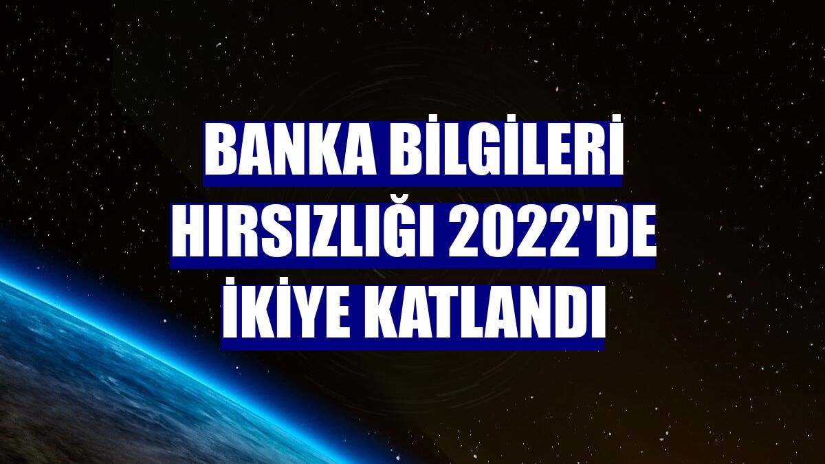 Banka bilgileri hırsızlığı 2022'de ikiye katlandı