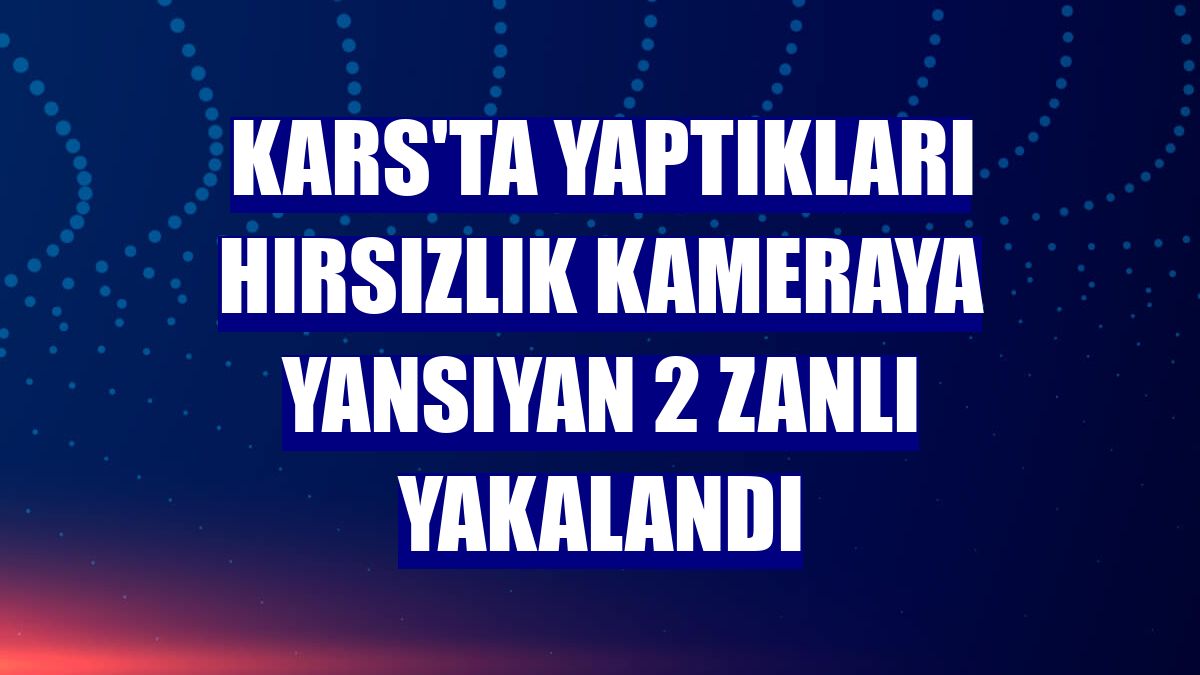 Kars'ta yaptıkları hırsızlık kameraya yansıyan 2 zanlı yakalandı