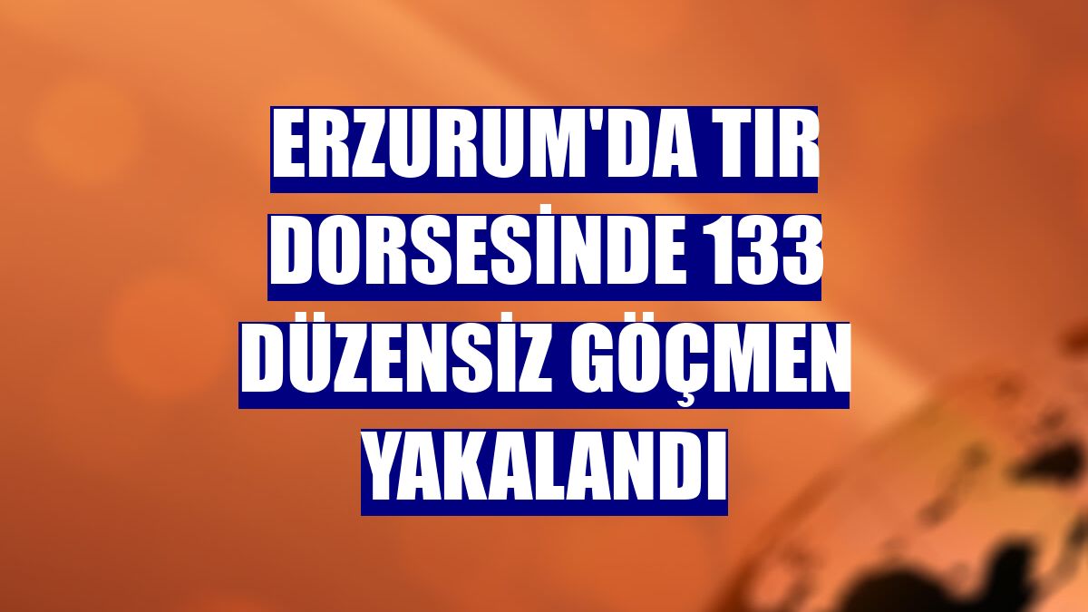 Erzurum'da tır dorsesinde 133 düzensiz göçmen yakalandı