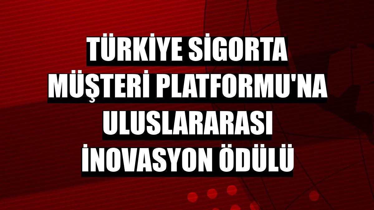 Türkiye Sigorta Müşteri Platformu'na uluslararası inovasyon ödülü