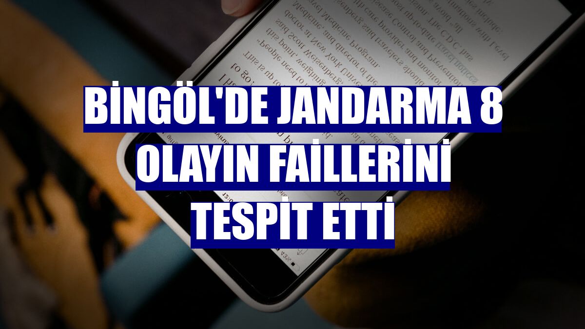 Bingöl'de jandarma 8 olayın faillerini tespit etti