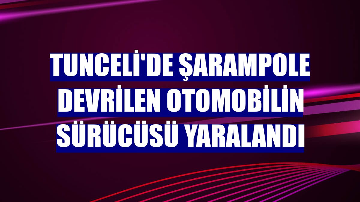 Tunceli'de şarampole devrilen otomobilin sürücüsü yaralandı