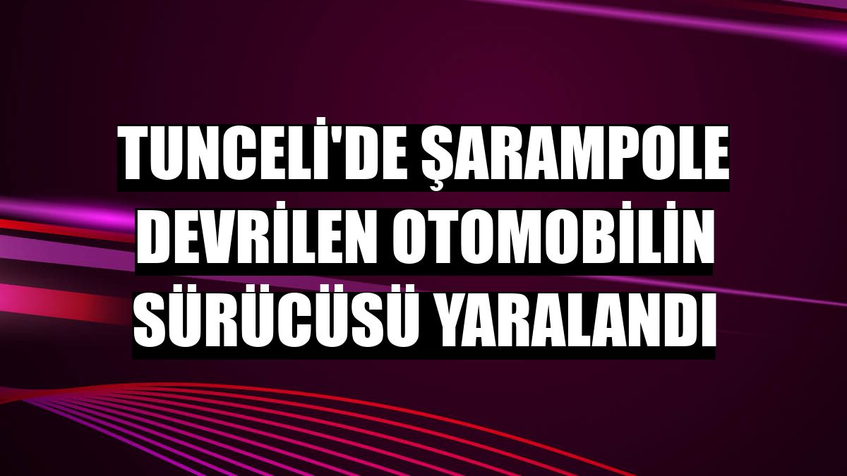 Tunceli'de şarampole devrilen otomobilin sürücüsü yaralandı