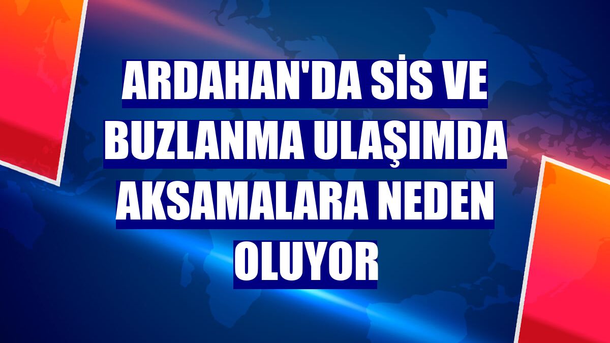Ardahan'da sis ve buzlanma ulaşımda aksamalara neden oluyor