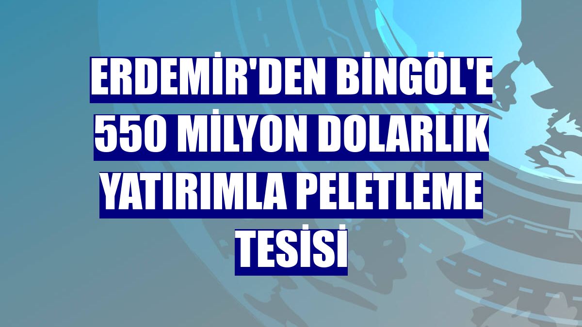 Erdemir'den Bingöl'e 550 milyon dolarlık yatırımla peletleme tesisi