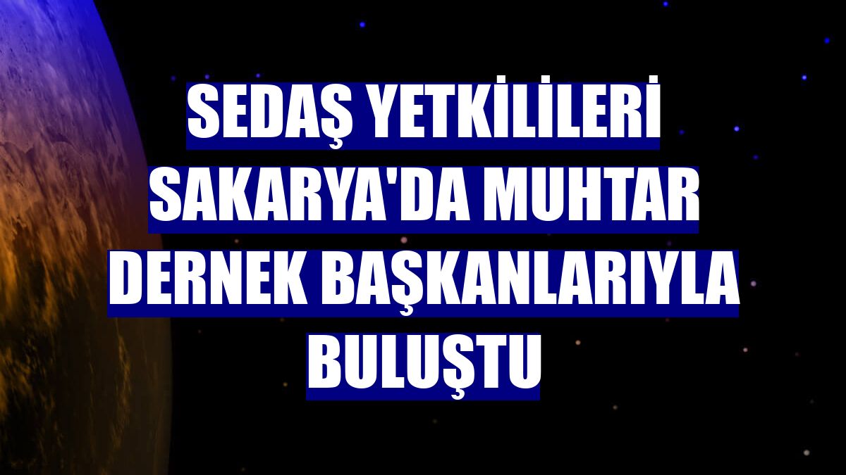 SEDAŞ yetkilileri Sakarya'da muhtar dernek başkanlarıyla buluştu