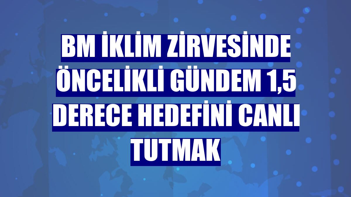 BM iklim zirvesinde öncelikli gündem 1,5 derece hedefini canlı tutmak