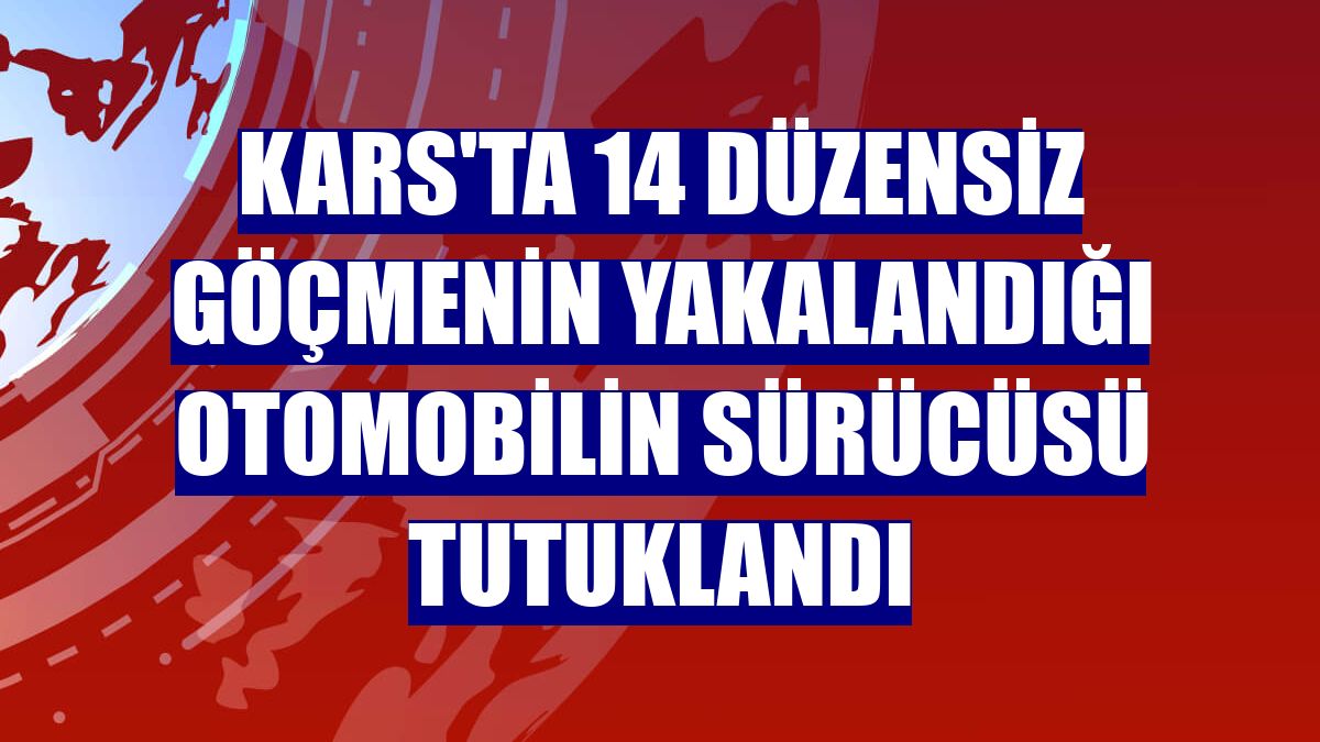 Kars'ta 14 düzensiz göçmenin yakalandığı otomobilin sürücüsü tutuklandı
