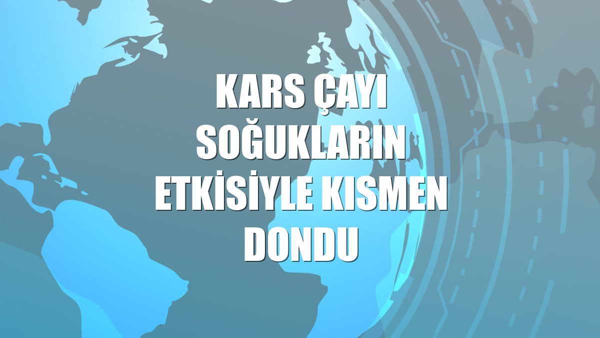 Kars Çayı soğukların etkisiyle kısmen dondu