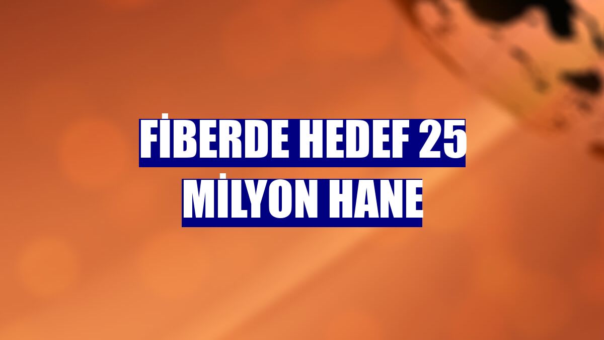 Fiberde hedef 25 milyon hane