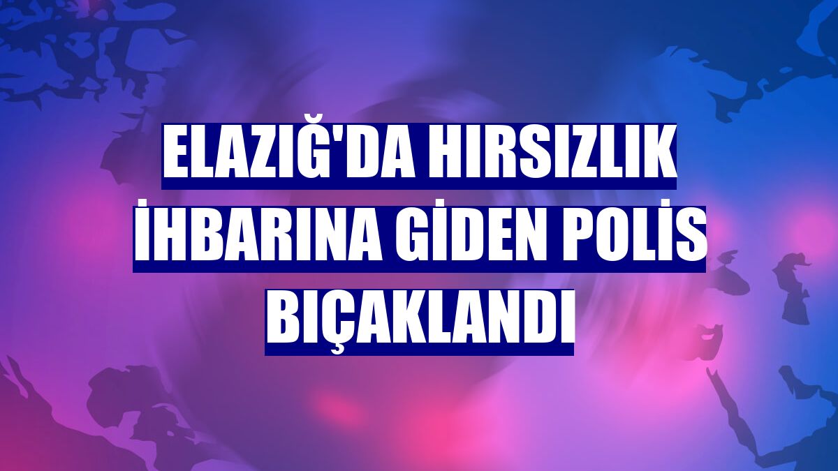 Elazığ'da hırsızlık ihbarına giden polis bıçaklandı