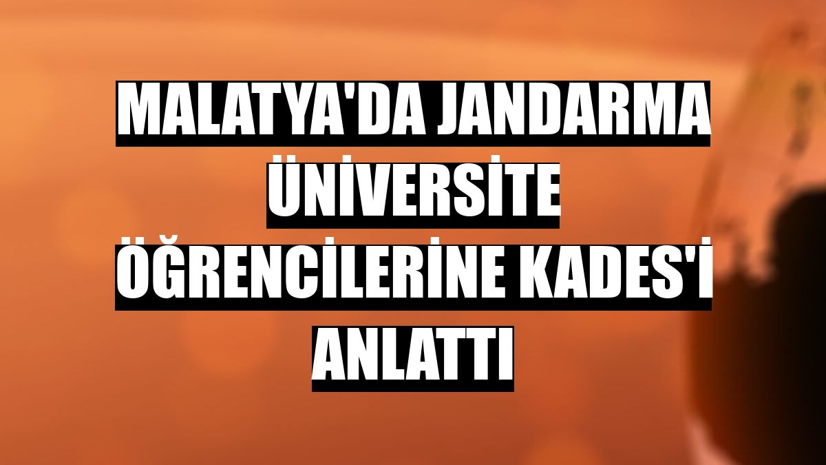 Malatya'da jandarma üniversite öğrencilerine KADES'i anlattı
