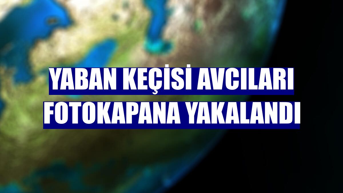 Yaban keçisi avcıları fotokapana yakalandı