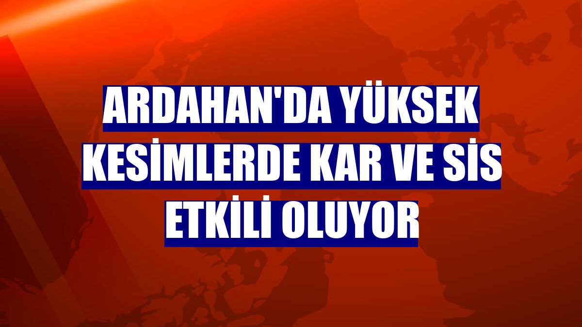 Ardahan'da yüksek kesimlerde kar ve sis etkili oluyor
