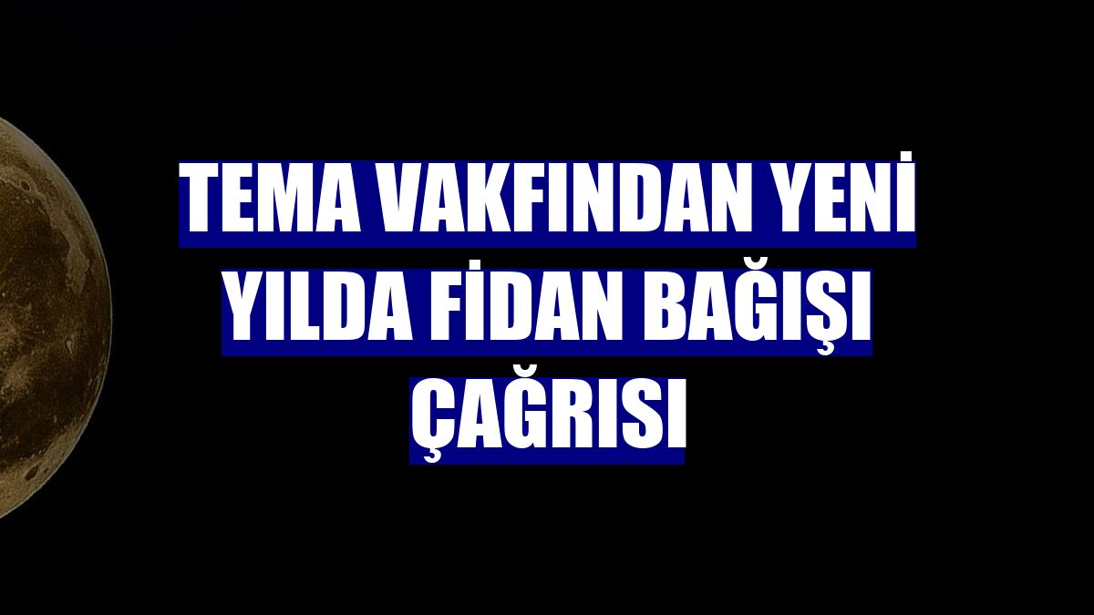 TEMA Vakfından yeni yılda fidan bağışı çağrısı