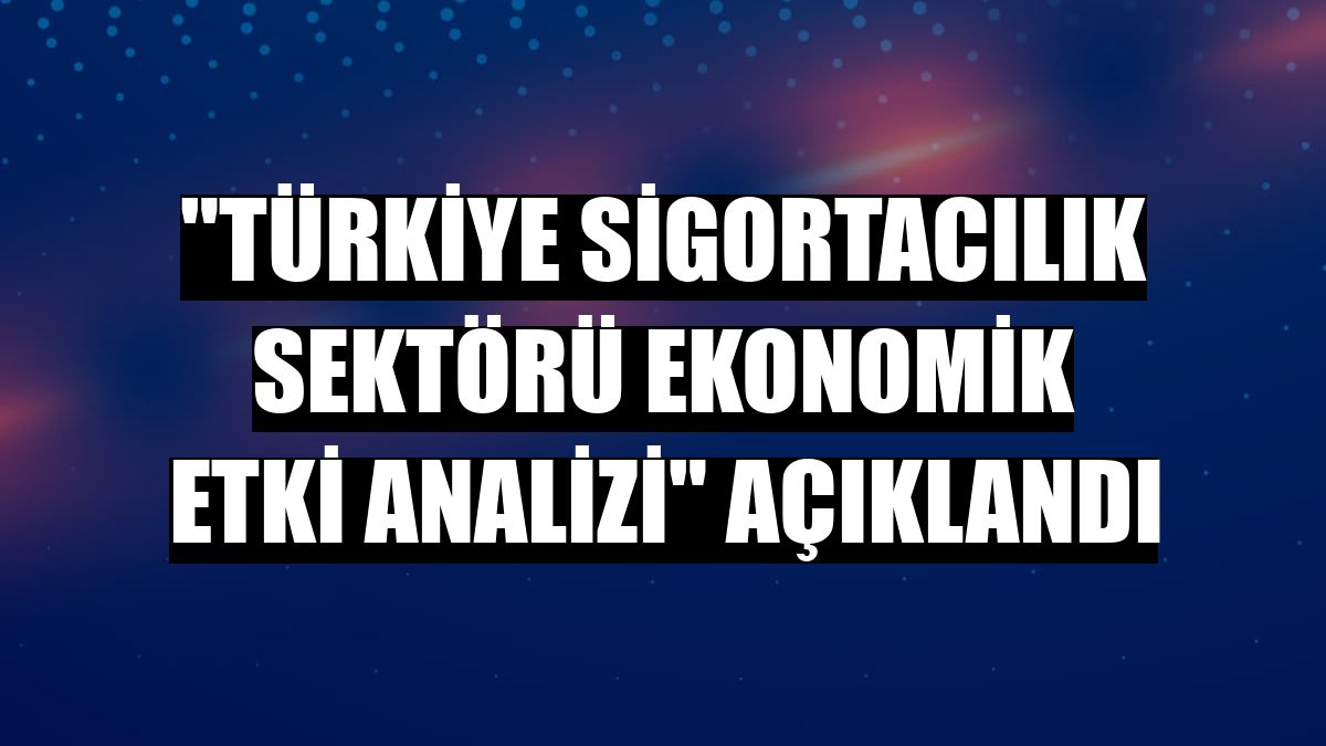 'Türkiye Sigortacılık Sektörü Ekonomik Etki Analizi' açıklandı