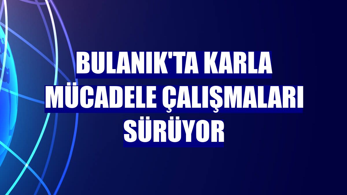 Bulanık'ta karla mücadele çalışmaları sürüyor