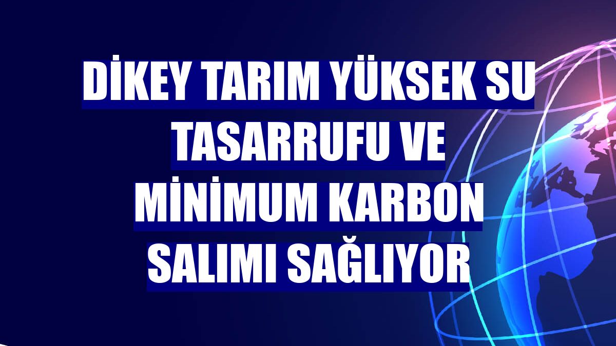 Dikey tarım yüksek su tasarrufu ve minimum karbon salımı sağlıyor