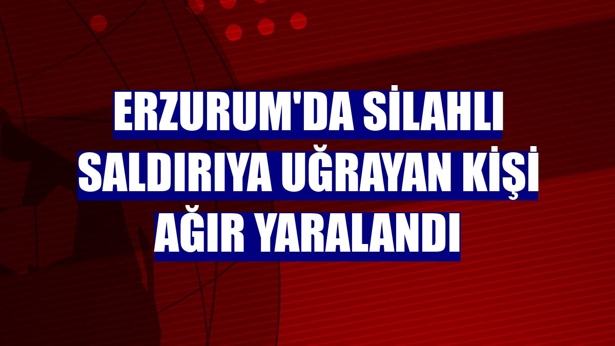 Erzurum'da silahlı saldırıya uğrayan kişi ağır yaralandı