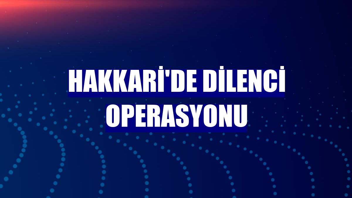 Hakkari'de dilenci operasyonu