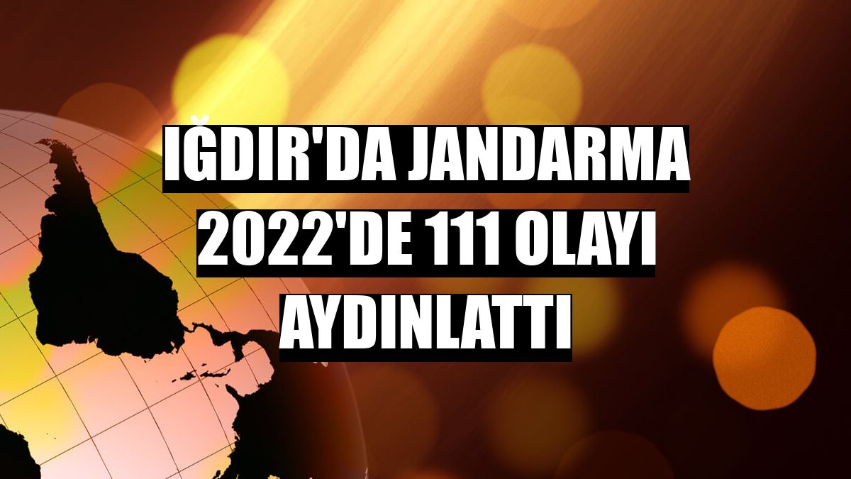 Iğdır'da jandarma 2022'de 111 olayı aydınlattı
