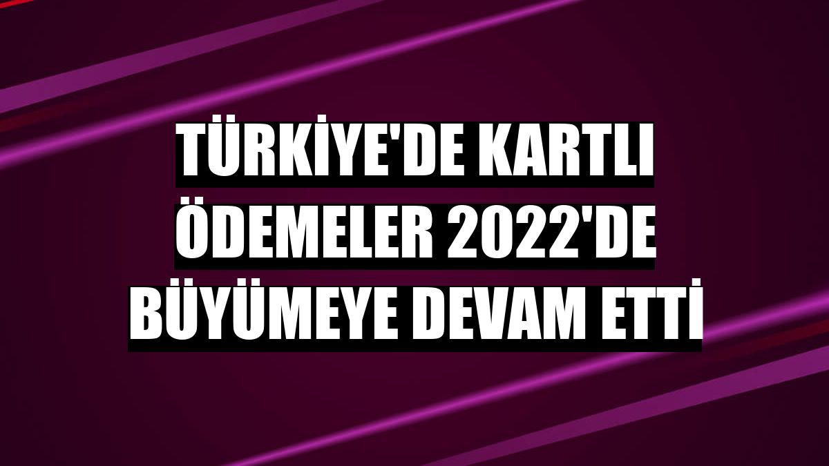 Türkiye'de kartlı ödemeler 2022'de büyümeye devam etti