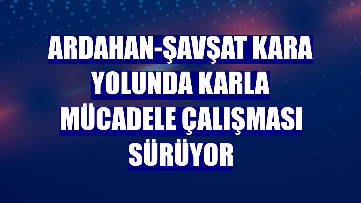 Ardahan-Şavşat kara yolunda karla mücadele çalışması sürüyor