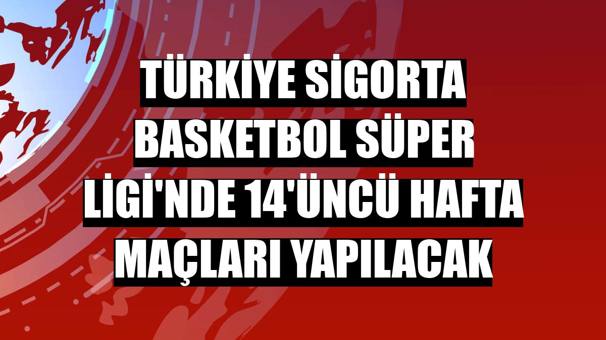 Türkiye Sigorta Basketbol Süper Ligi'nde 14'üncü hafta maçları yapılacak