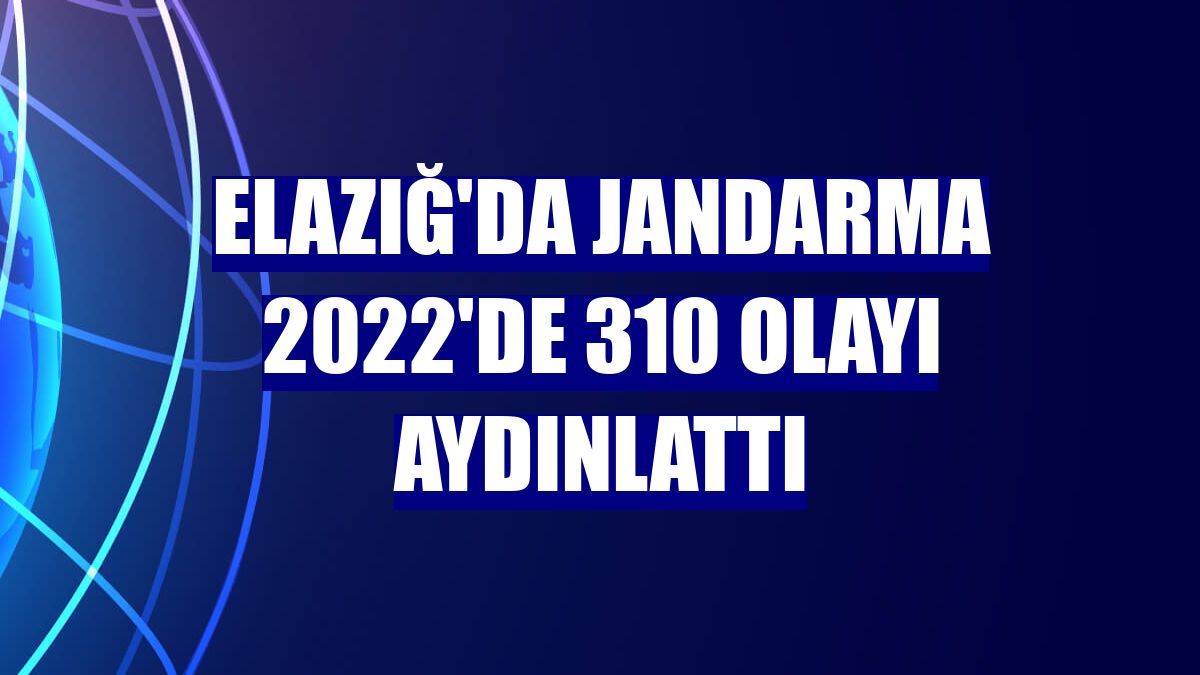 Elazığ'da jandarma 2022'de 310 olayı aydınlattı