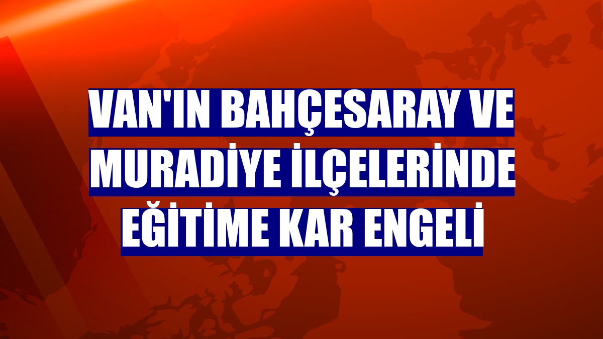 Van'ın Bahçesaray ve Muradiye ilçelerinde eğitime kar engeli