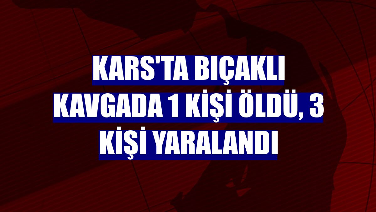Kars'ta bıçaklı kavgada 1 kişi öldü, 3 kişi yaralandı