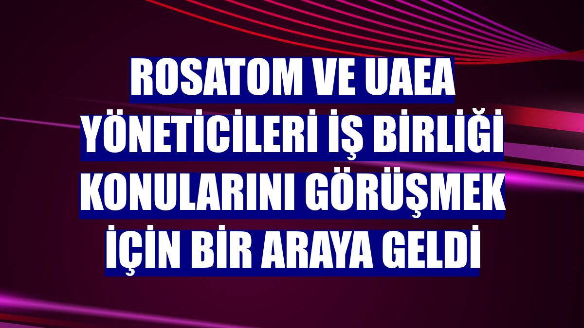 Rosatom ve UAEA yöneticileri iş birliği konularını görüşmek için bir araya geldi